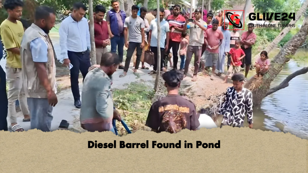 Diesel Barrel Found in Pond 1 Diesel Barrel Found in Pond Diesel Barrel Found in Pond