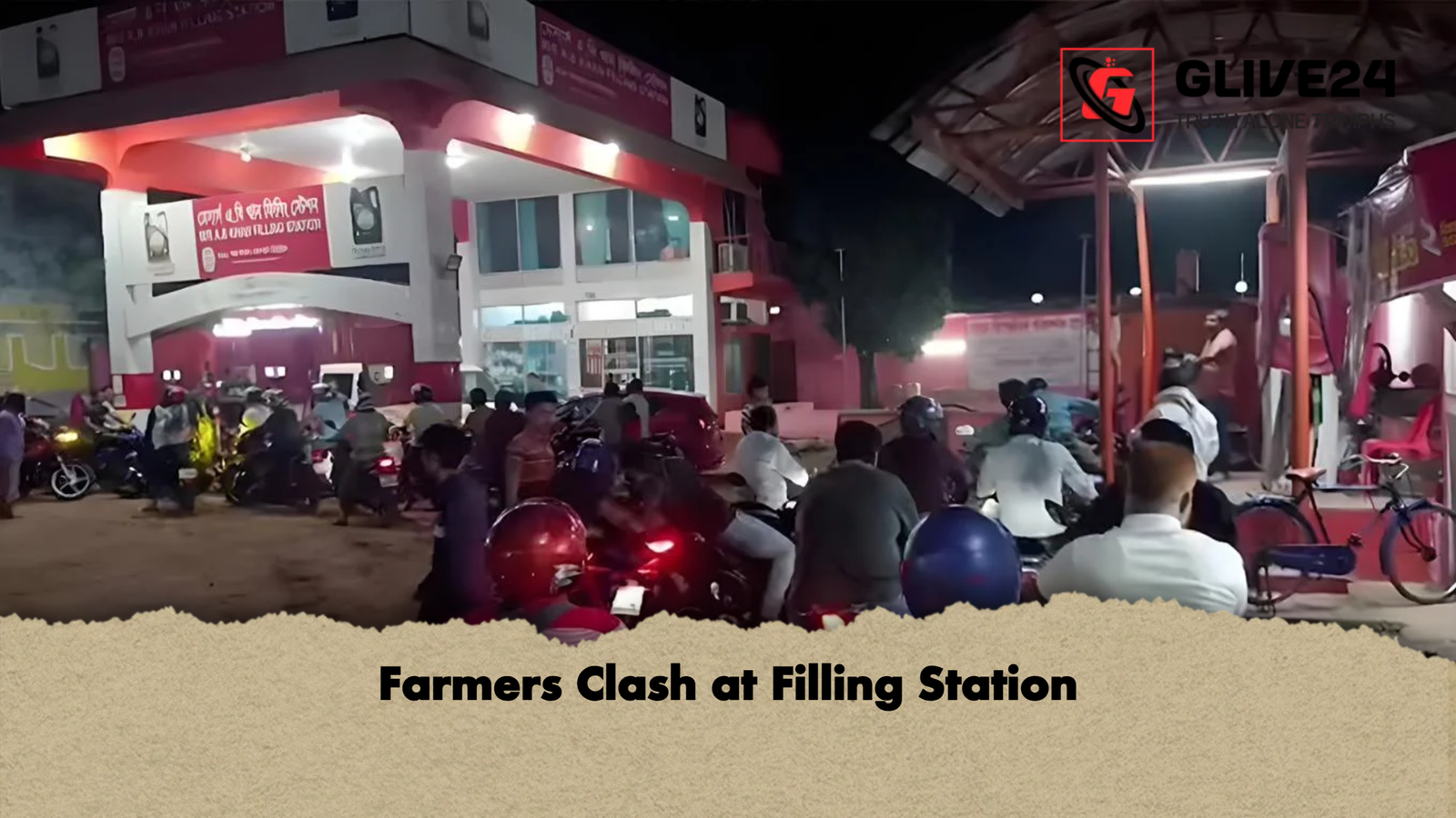 Farmers Clash at Filling Station Farmers Clash at Filling Station