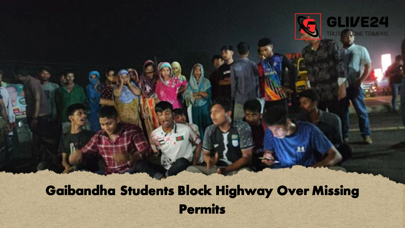 Gaibandha Students Block Highway Over Missing Permits Gaibandha Students Block Highway Over Missing Permits