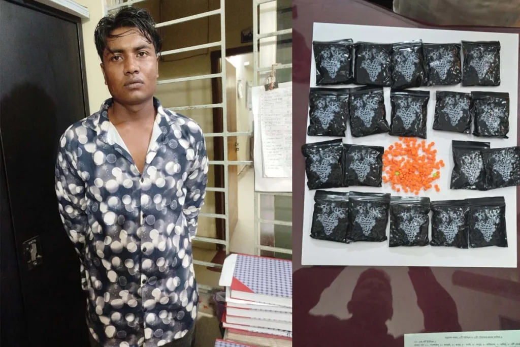 Major Drugs Bust in Barlekha 4000 Yaba Tablets Seized Young Man Arrested with 4,000 Yaba Tablets