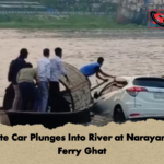 Private Car Plunges Into River at Narayanganj Ferry Ghat Private Car Plunges Into River at Narayanganj Ferry Ghat