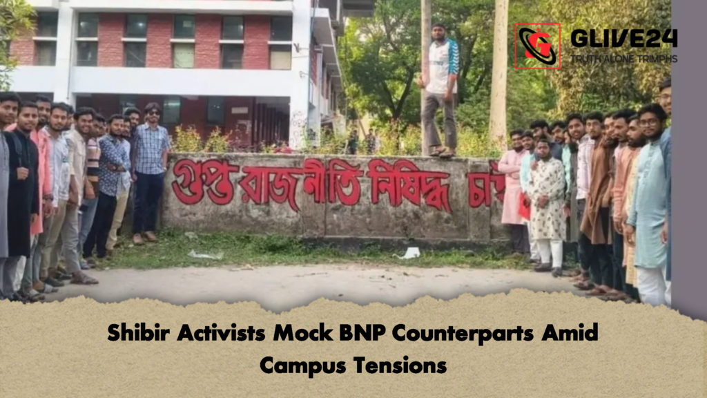 Shibir Activists Mock BNP Counterparts Amid Campus Tensions 3 Shibir Activists Mock BNP Counterparts Amid Campus Tensions 2 Shibir Activists Mock BNP Counterparts Amid Campus Tensions