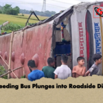 Speeding Bus Plunges into Roadside Ditch Speeding Bus Plunges into Roadside Ditch