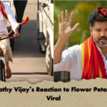 Thalapathy Vijays Reaction to Flower Petals Goes Viral Thalapathy Vijay’s Reaction to Flower Petals Goes Viral