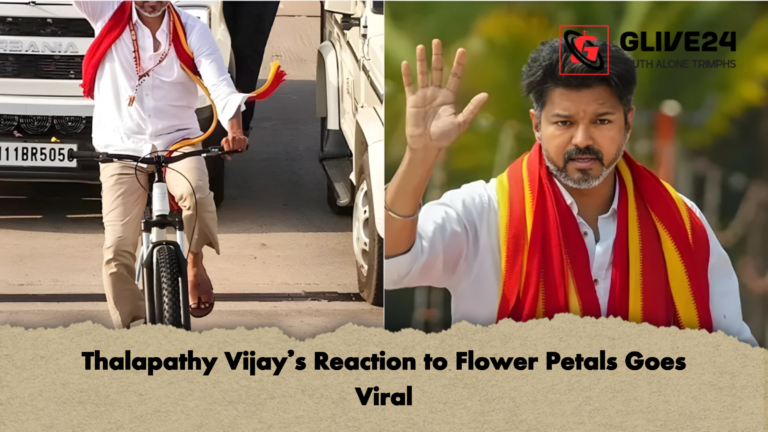Thalapathy Vijays Reaction to Flower Petals Goes Viral Thalapathy Vijay’s Reaction to Flower Petals Goes Viral