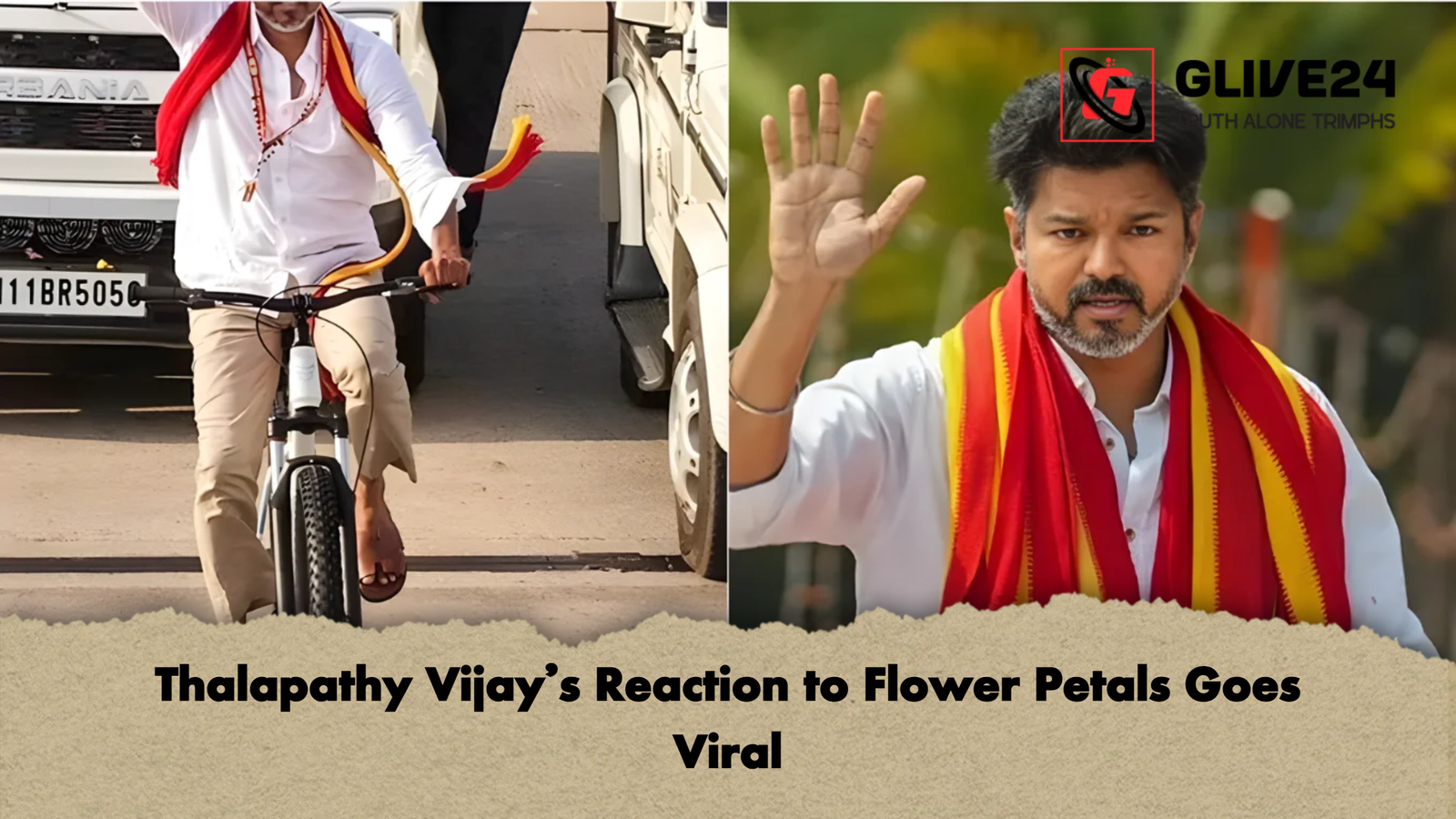Thalapathy Vijay’s Reaction to Flower Petals Goes Viral 1 Thalapathy Vijays Reaction to Flower Petals Goes Viral Thalapathy Vijay’s Reaction to Flower Petals Goes Viral