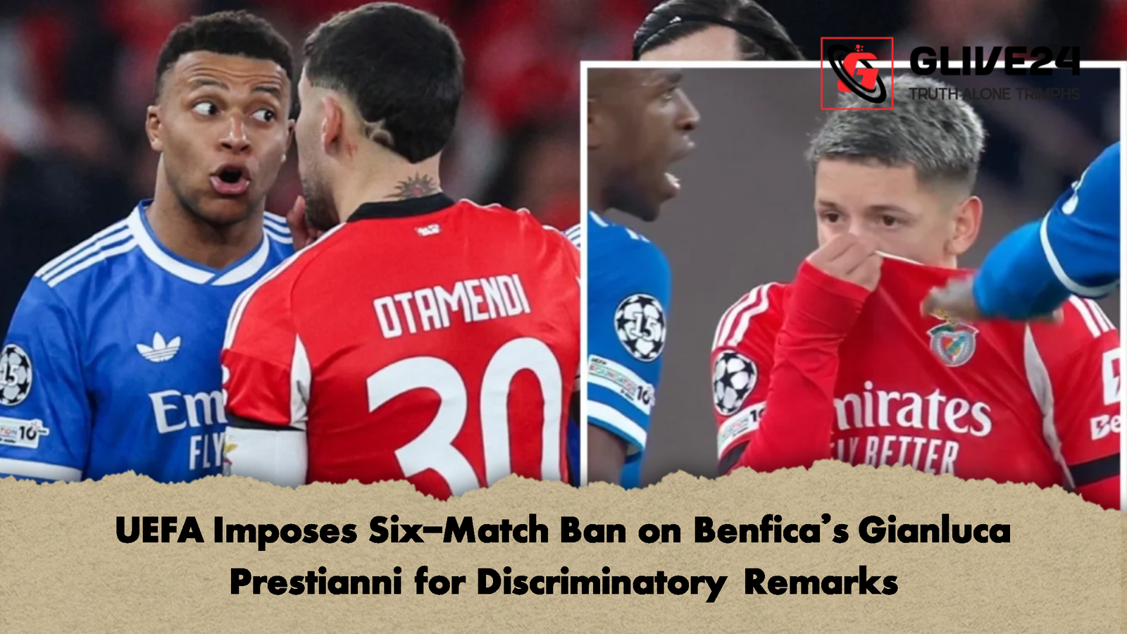 UEFA Imposes Six Match Ban on Benficas Gianluca Prestianni for Discriminatory Remarks UEFA Imposes Six-Match Ban on Benfica’s Gianluca Prestianni for Discriminatory Remarks