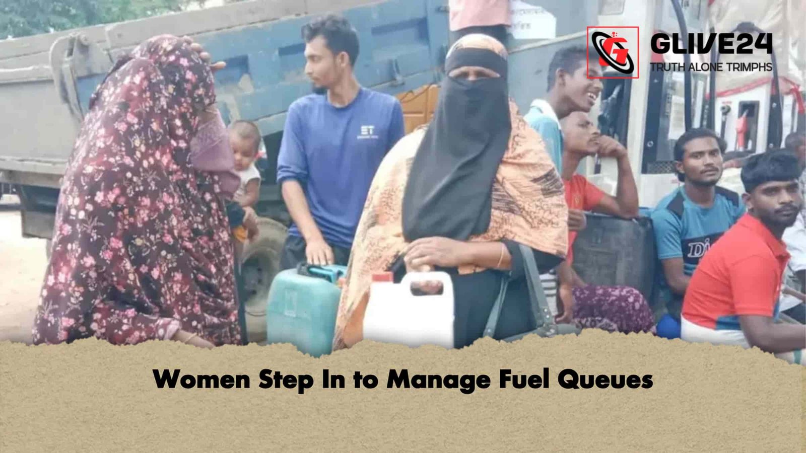 Women Step In to Manage Fuel Queues