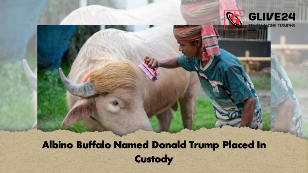 Albino Buffalo Named Donald Trump Placed In Custody 2 Albino Buffalo Named Donald Trump Placed In Custody