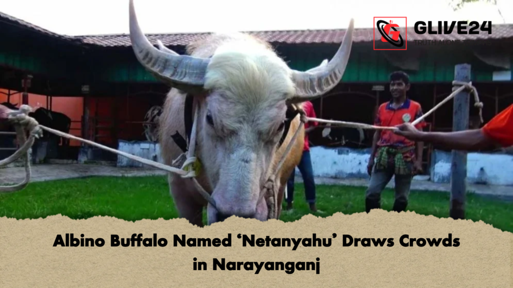 Albino Buffalo Named ‘Netanyahu Draws Crowds in Narayanganj Albino Buffalo Named ‘Netanyahu’ Draws Crowds in Narayanganj