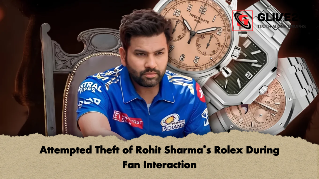 Attempted Theft of Rohit Sharmas Rolex During Fan Interaction Attempted Theft of Rohit Sharma’s Rolex During Fan Interaction