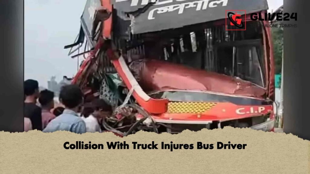 Collision With Truck Injures Bus Driver