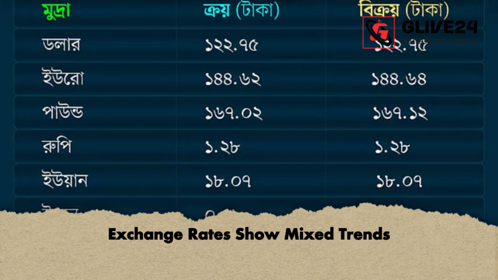 Exchange Rates Show Mixed Trends Exchange Rates Show Mixed Trends