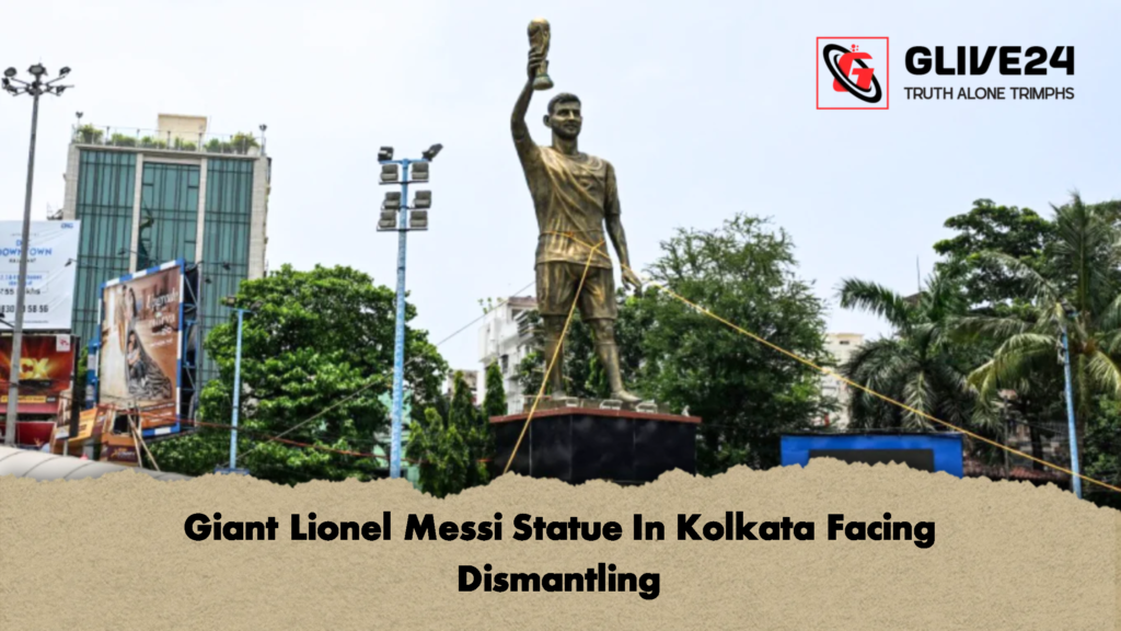 Giant Lionel Messi Statue In Kolkata Facing Dismantling 2 Giant Lionel Messi Statue In Kolkata Facing Dismantling