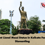 Giant Lionel Messi Statue In Kolkata Facing Dismantling 2 Giant Lionel Messi Statue In Kolkata Facing Dismantling