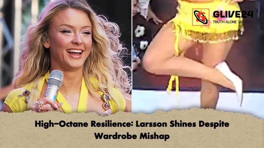 High-Octane Resilience Larsson Shines Despite Wardrobe Mishap