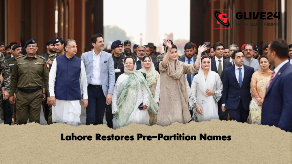 Lahore Restores Pre Partition Names Lahore Restores Pre-Partition Names