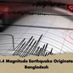 Minor 3.4 Magnitude Earthquake Originates Inside Bangladesh