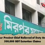 Mirpur Precinct Chief Relieved of Duty Amidst 500000 BDT Extortion Claims Mirpur Precinct Chief Relieved of Duty Amidst 500,000 BDT Extortion Claims