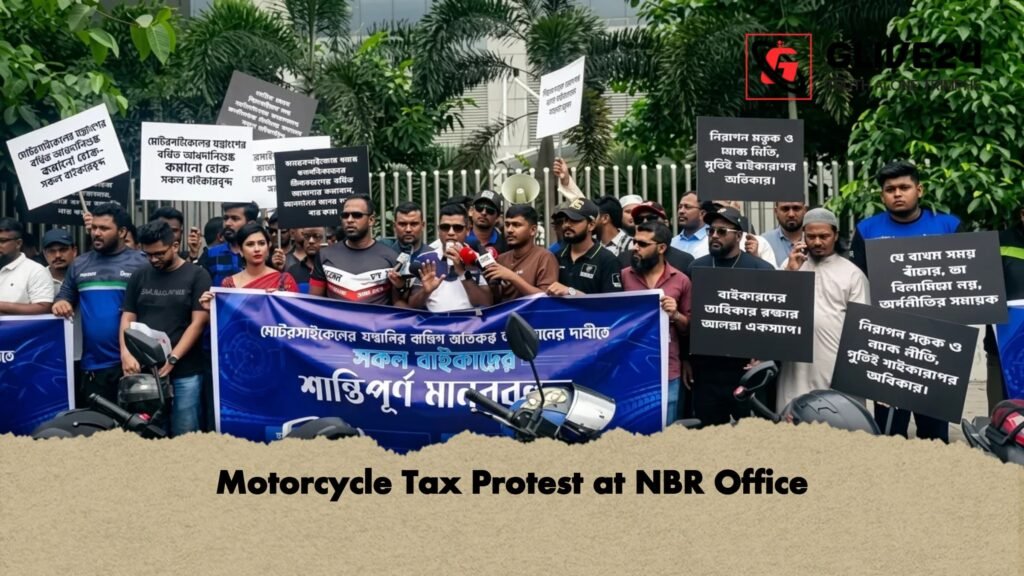 Motorcycle Tax Protest at NBR Office Motorcycle Tax Protest at NBR Office