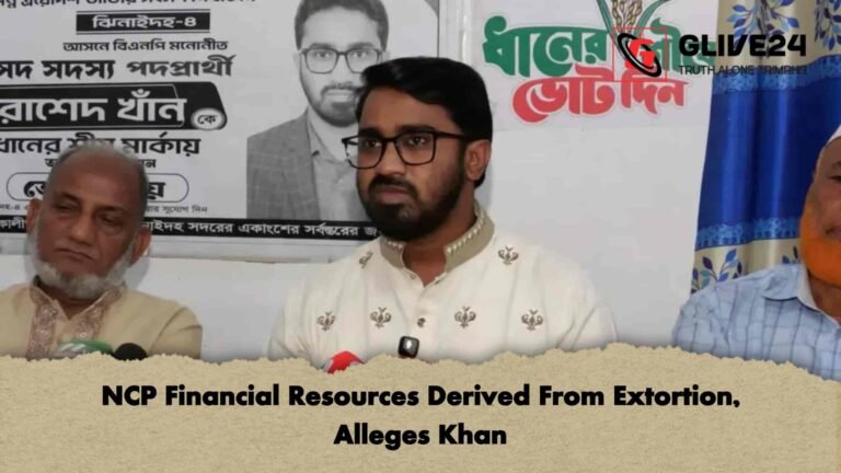 NCP Financial Resources Derived From Extortion, Alleges Khan