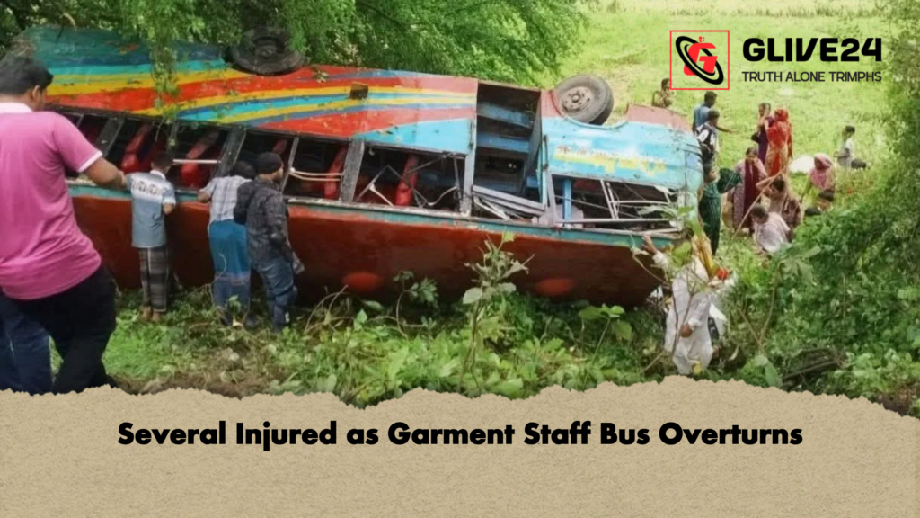 Several Injured as Garment Staff Bus Overturns Several Injured as Garment Staff Bus Overturns