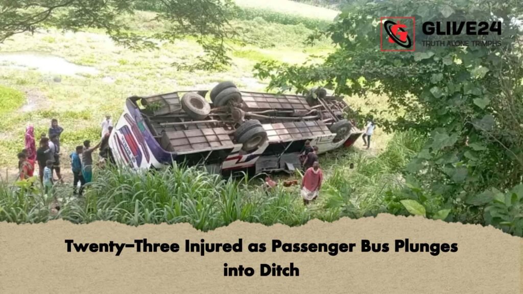 Twenty-Three Injured as Passenger Bus Plunges into Ditch