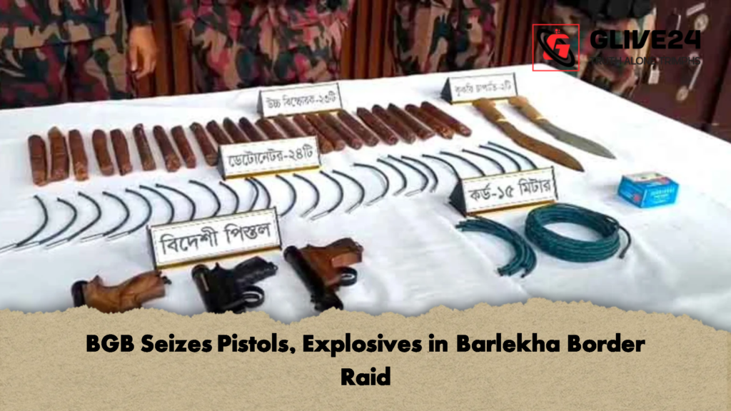 BGB Seizes Pistols Explosives in Barlekha Border Raid 2 BGB Seizes Pistols, Explosives in Barlekha Border Raid