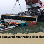 Bus Recovered After Padma River Plunge Bus Recovered After Padma River Plunge