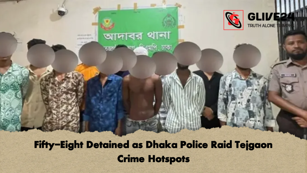 Fifty Eight Detained as Dhaka Police Raid Tejgaon Crime Hotspots 2 Fifty-Eight Detained as Dhaka Police Raid Tejgaon Crime Hotspots