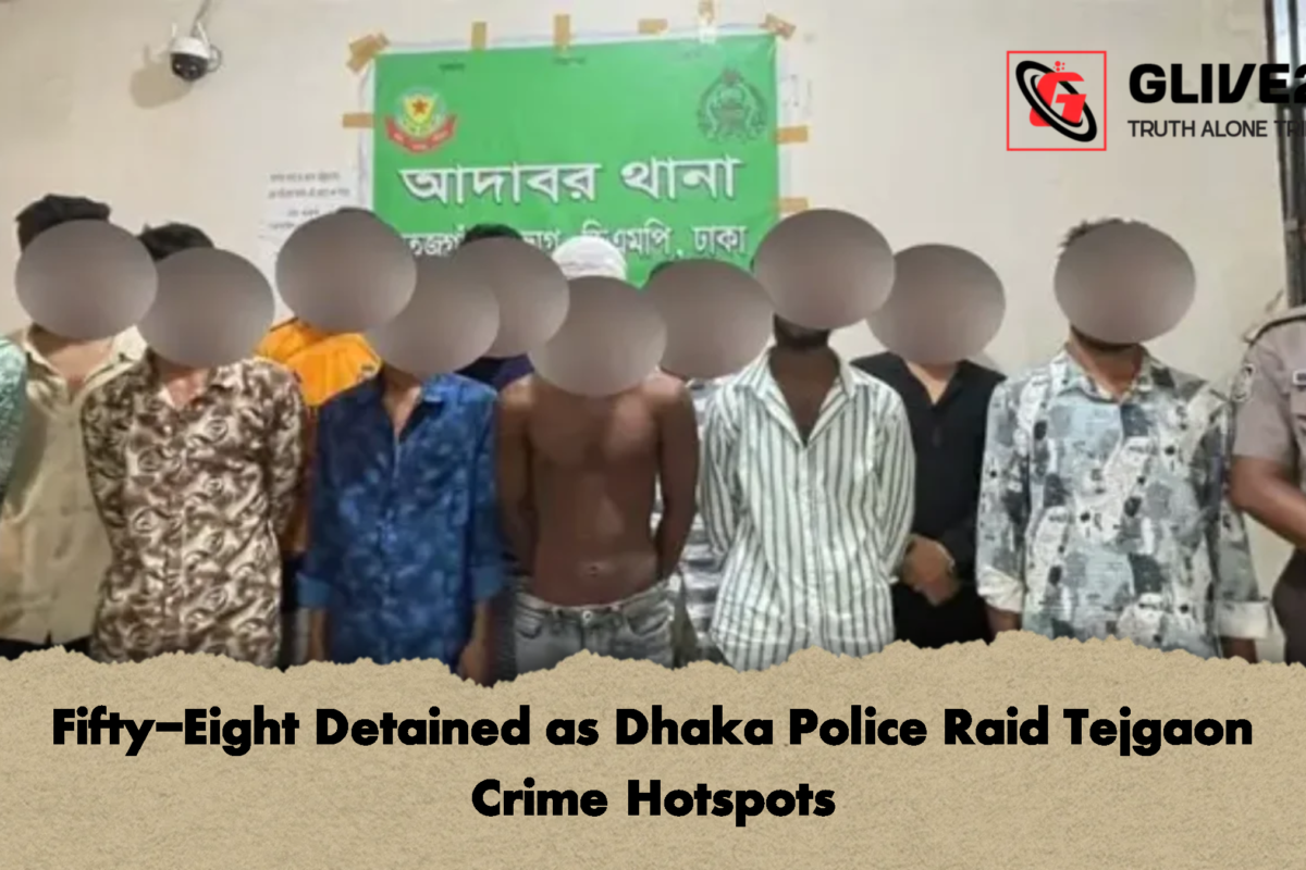 Fifty-Eight Detained as Dhaka Police Raid Tejgaon Crime Hotspots