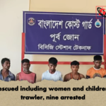 Fifty rescued including women and children from trawler nine arrested Fifty rescued including women and children from trawler, nine arrested