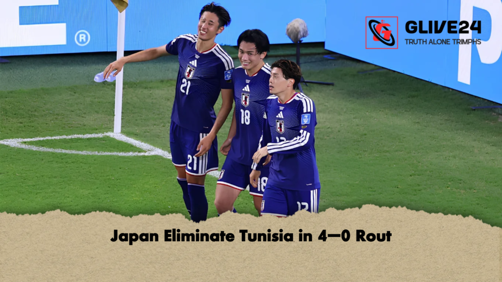 Japan Eliminate Tunisia in 4–0 Rout 2 Japan Eliminate Tunisia in 4–0 Rout