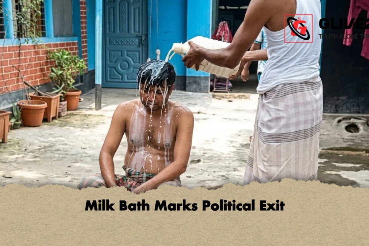 Milk Bath Marks Political Exit