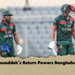 Mosaddeks Return Powers Bangladesh Mosaddek’s Return Powers Bangladesh
