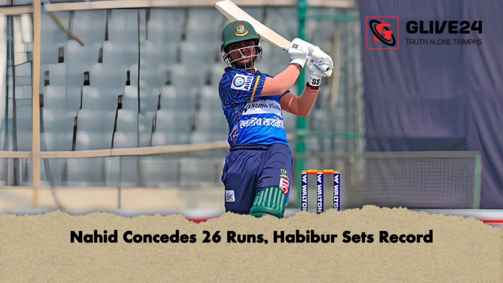Nahid Concedes 26 Runs Habibur Sets Record Nahid Concedes 26 Runs, Habibur Sets Record