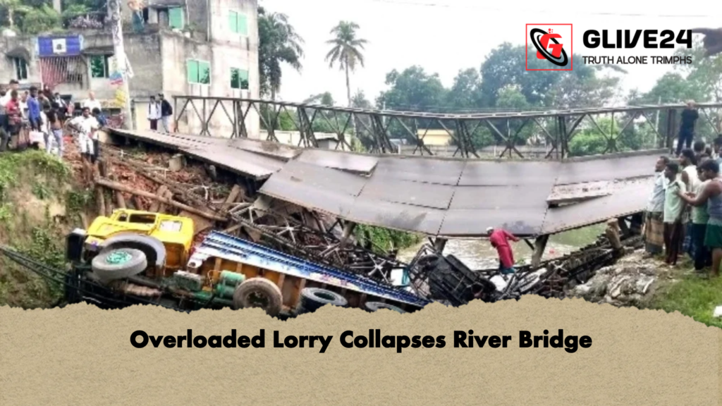 Overloaded Lorry Collapses River Bridge Overloaded Lorry Collapses River Bridge