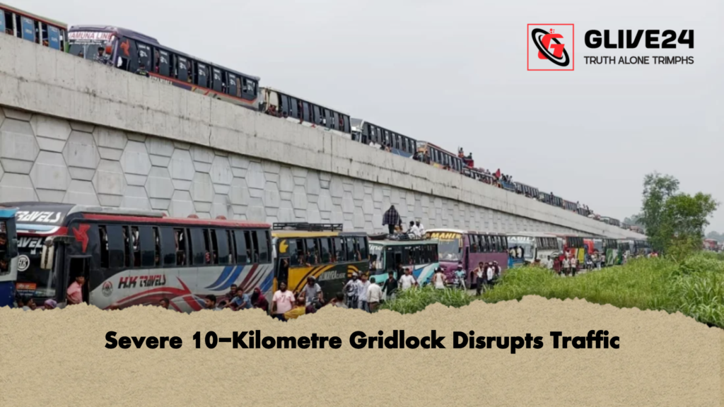 Severe 10-Kilometre Gridlock Disrupts Traffic 2 Severe 10 Kilometre Gridlock Disrupts Traffic Severe 10-Kilometre Gridlock Disrupts Traffic