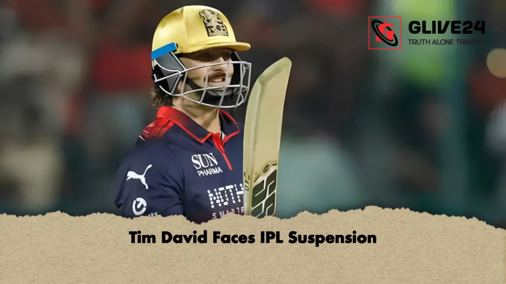 Tim David Faces IPL Suspension Tim David Faces IPL Suspension