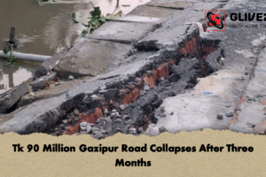 Tk 90 Million Gazipur Road Collapses After Three Months