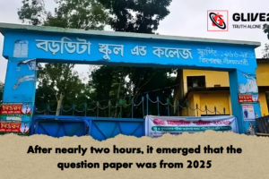 After nearly two hours, it emerged that the question paper was from 2025