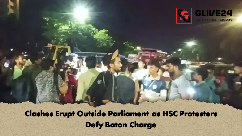 Clashes Erupt Outside Parliament as HSC Protesters Defy Baton Charge 2 Clashes Erupt Outside Parliament as HSC Protesters Defy Baton Charge