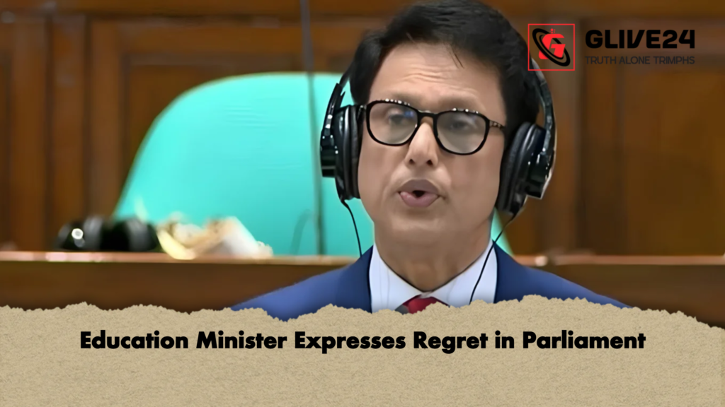 Education Minister Expresses Regret in Parliament 3 Education Minister Expresses Regret in Parliament 2 Education Minister Expresses Regret in Parliament