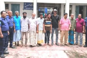 Eight Arrested in Gambling Raid in Nilphamari’s Dimla