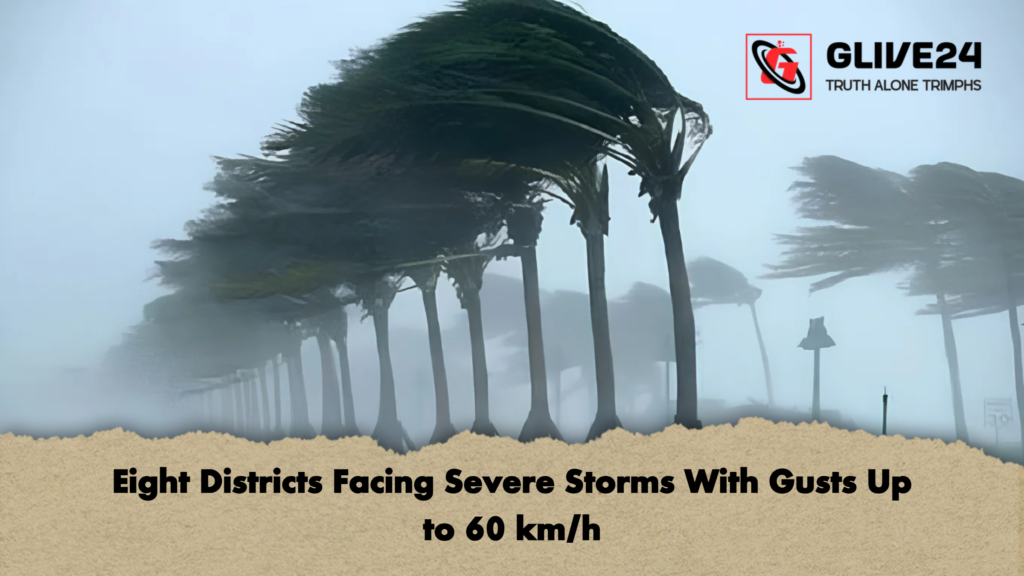 Eight Districts Facing Severe Storms With Gusts Up to 60 kmh 2 Eight Districts Facing Severe Storms With Gusts Up to 60 km/h