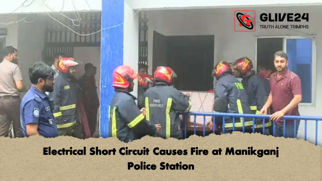 Electrical Short Circuit Causes Fire at Manikganj Police Station 1 Electrical Short Circuit Causes Fire at Manikganj Police Station