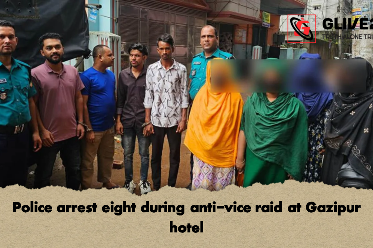 Police arrest eight during anti-vice raid at Gazipur hotel