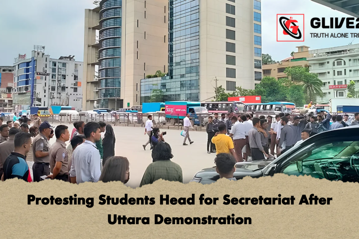 Protesting Students Head for Secretariat After Uttara Demonstration