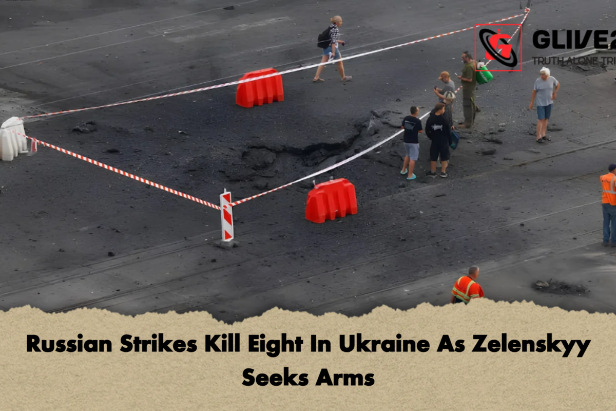 Russian Strikes Kill Eight In Ukraine As Zelenskyy Seeks Arms