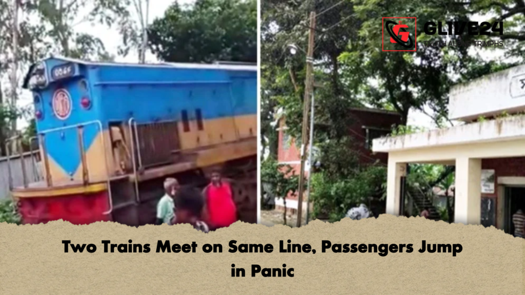 Two Trains Meet on Same Line Passengers Jump in Panic Two Trains Meet on Same Line, Passengers Jump in Panic